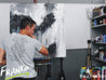 Blackout Beauty 100cm x 100cm Black and White Abstract Painting (SOLD)-abstract-[Franko Artist]-[Gold Coast]-[Brisbane]-[Huge]-Franklin Art Studio