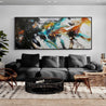 Blended Potion 240cm x 100cm Black Teal Oxide Textured Abstract Painting (SOLD)-Abstract-Franko-[huge]-[Australian]-[best Selling]-Franklin Art Studio