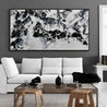 Bliss 190cm x 100cm Black White Textured Abstract Painting (SOLD)-Abstract-[Franko Artist]-[Cheryl]-[Wendy]-[Gabriela]-Franklin Art Studio