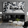 Bliss 190cm x 100cm Black White Textured Abstract Painting-Abstract-Franko-[Franko]-[huge_art]-[Australia]-Franklin Art Studio