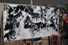 Bliss 190cm x 100cm Black White Textured Abstract Painting (SOLD)-Abstract-Franko-[franko_artist]-[Art]-[interior_design]-Franklin Art Studio