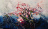 Blu Bloom 160cm x 100cm Blue Grey Pink Textured Abstract Painting (SOLD)-Abstract-Franko-[Franko]-[Australia_Art]-[Art_Lovers_Australia]-Franklin Art Studio