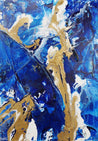 Blue And Gold Glitz 140cm x 100cm Blue And Gold Abstract Painting (SOLD)-abstract-Franko-[Franko]-[Australia_Art]-[Art_Lovers_Australia]-Franklin Art Studio