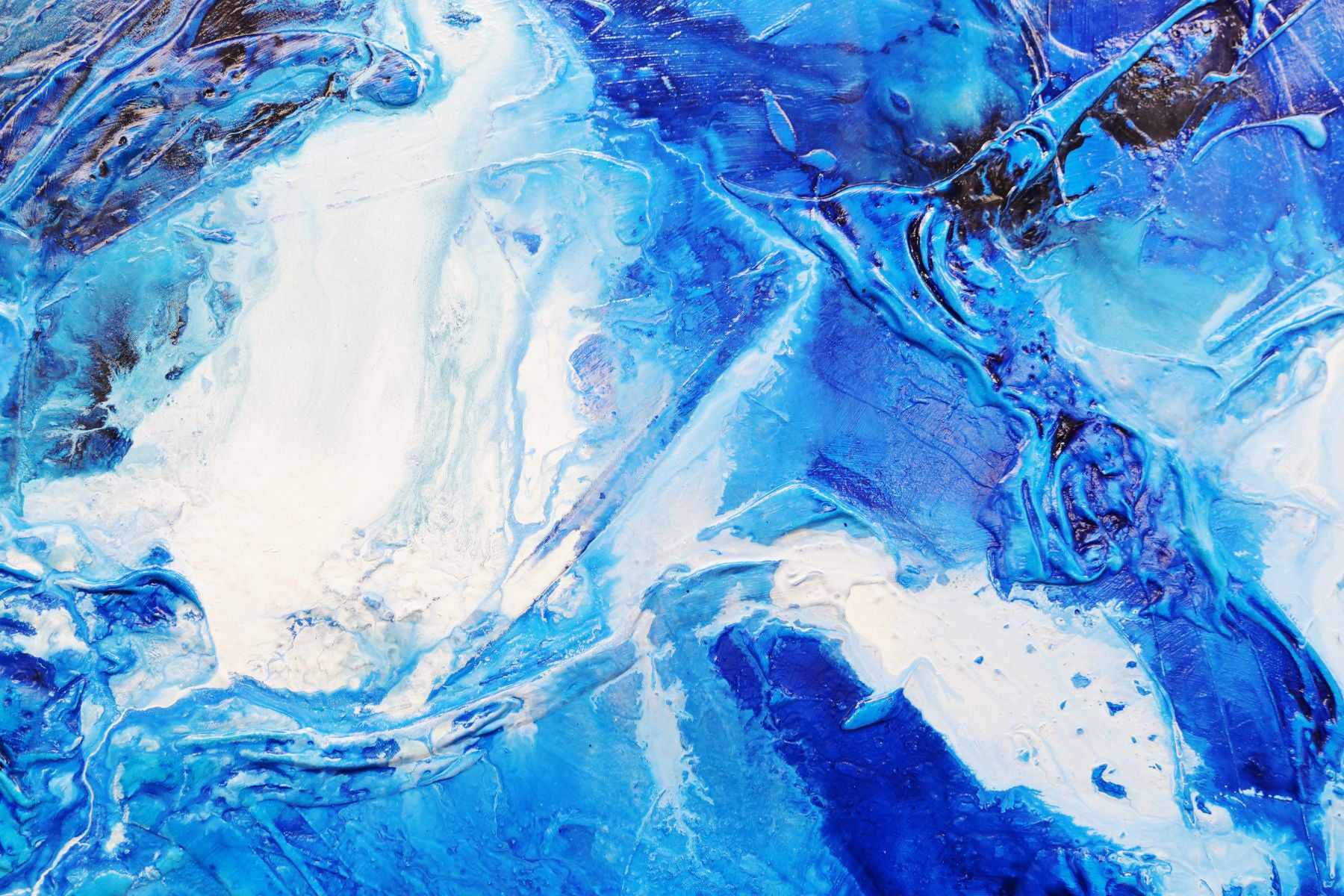 Blue Champagne 160cm x 100cm Blue White Textured Abstract Painting (SOLD)