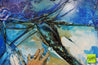 Blue Class and Bling 270cm x 120cm Blue Textured Abstract Painting (SOLD)-Abstract-[Franko]-[Artist]-[Australia]-[Painting]-Franklin Art Studio