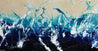 Blue Drift 190cm x 100cm White Cream Blue Textured Abstract Painting (SOLD)-Abstract-[Franko ]-[Gallery]-[popular]-[Australia]-Franklin Art Studio