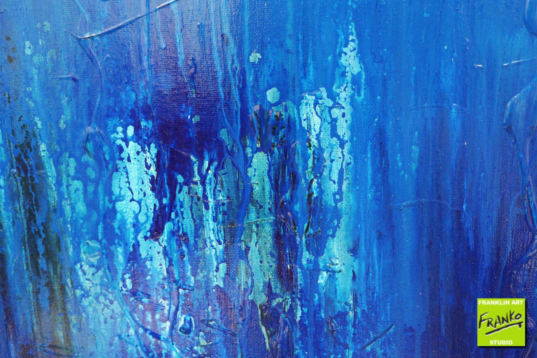 Blue Evolution 140cm x 100cm Blue Brown Textured Abstract Painting (SOLD)