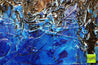 Blue Evolution 140cm x 100cm Blue Brown Textured Abstract Painting (SOLD)-Abstract-[Franko]-[Artist]-[Australia]-[Painting]-Franklin Art Studio