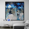 Blue Genetics 120cm x 120cm Blue White Textured Abstract Painting (SOLD)-Abstract-Franko-[Franko]-[huge_art]-[Australia]-Franklin Art Studio