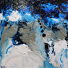 Blue Genetics 120cm x 120cm Blue White Textured Abstract Painting (SOLD)-Abstract-[Franko ]-[Gallery]-[popular]-[Australia]-Franklin Art Studio