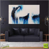 Blue Monty 160cm x 100cm Blue White Textured Abstract Painting-Abstract-Franko-[Franko]-[huge_art]-[Australia]-Franklin Art Studio
