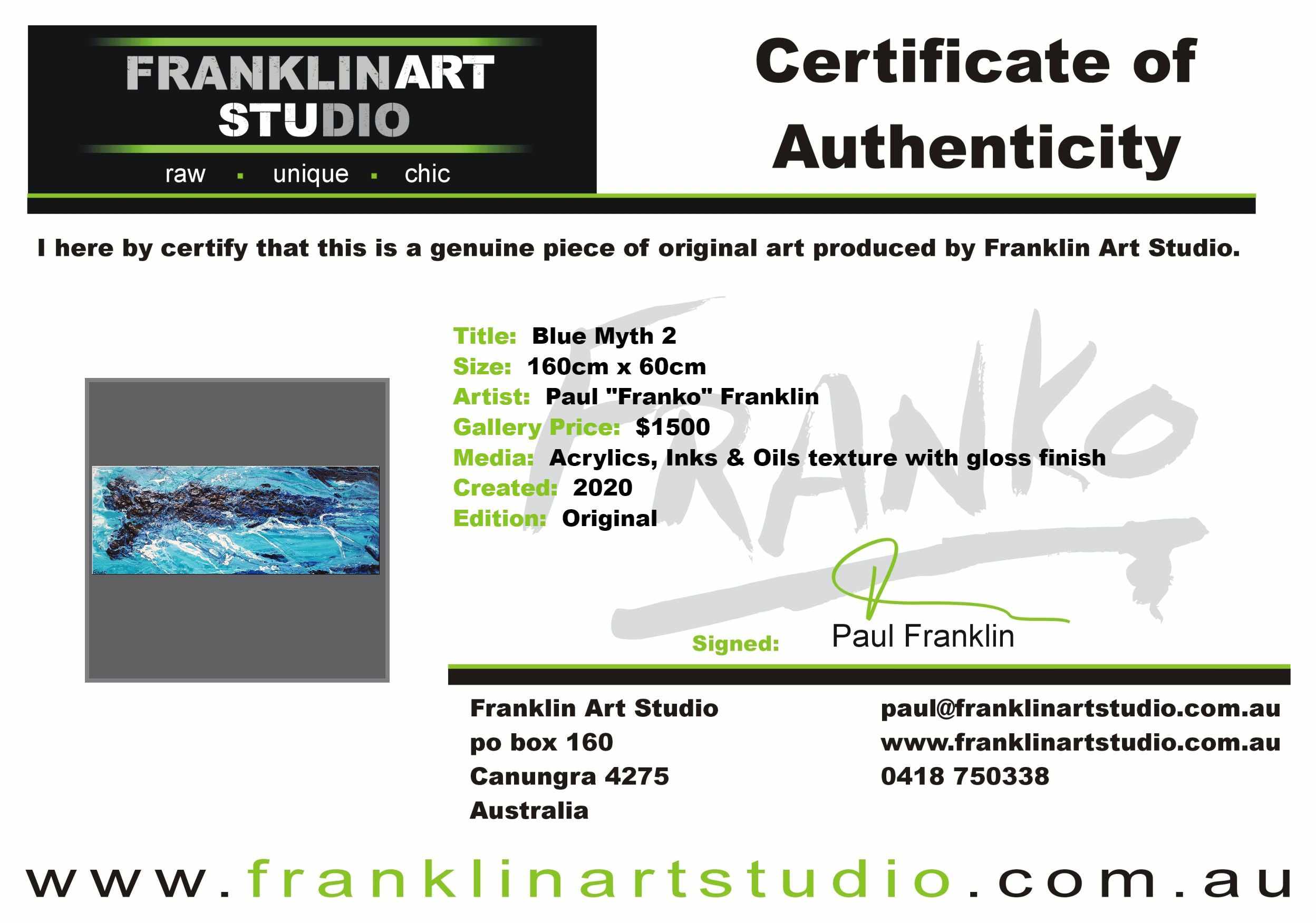 Blue Myth 2 160cm x 60cm Blue Textured Abstract Painting (SOLD)-Abstract-[Franko Artist]-[Cheryl]-[Wendy]-[Gabriela]-Franklin Art Studio