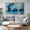 Blue Oyster Bay 160cm x 100cm Blue White Textured Abstract Painting (SOLD)-Abstract-Franko-[Franko]-[huge_art]-[Australia]-Franklin Art Studio
