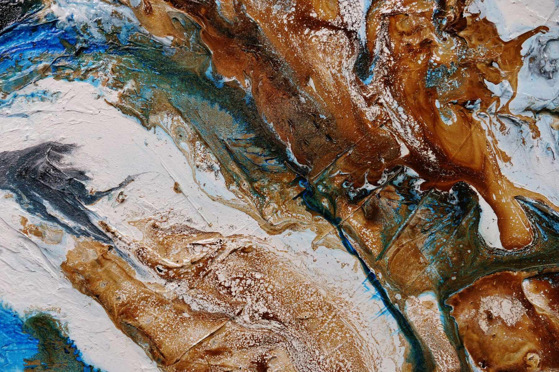 Blue Russian 160cm x 100cm Blue Rust Textured Abstract Painting (SOLD)-Abstract-[Franko]-[Artist]-[Australia]-[Painting]-Franklin Art Studio