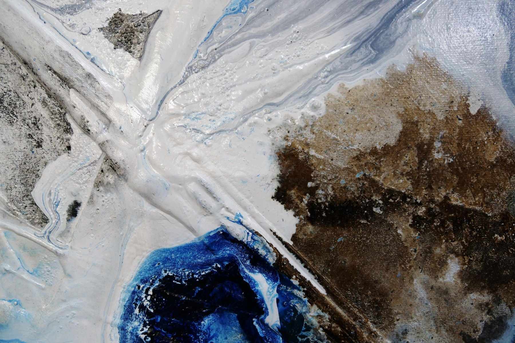 Blue Rust 190cm x 100cm Blue Rust Textured Abstract Painting (SOLD)