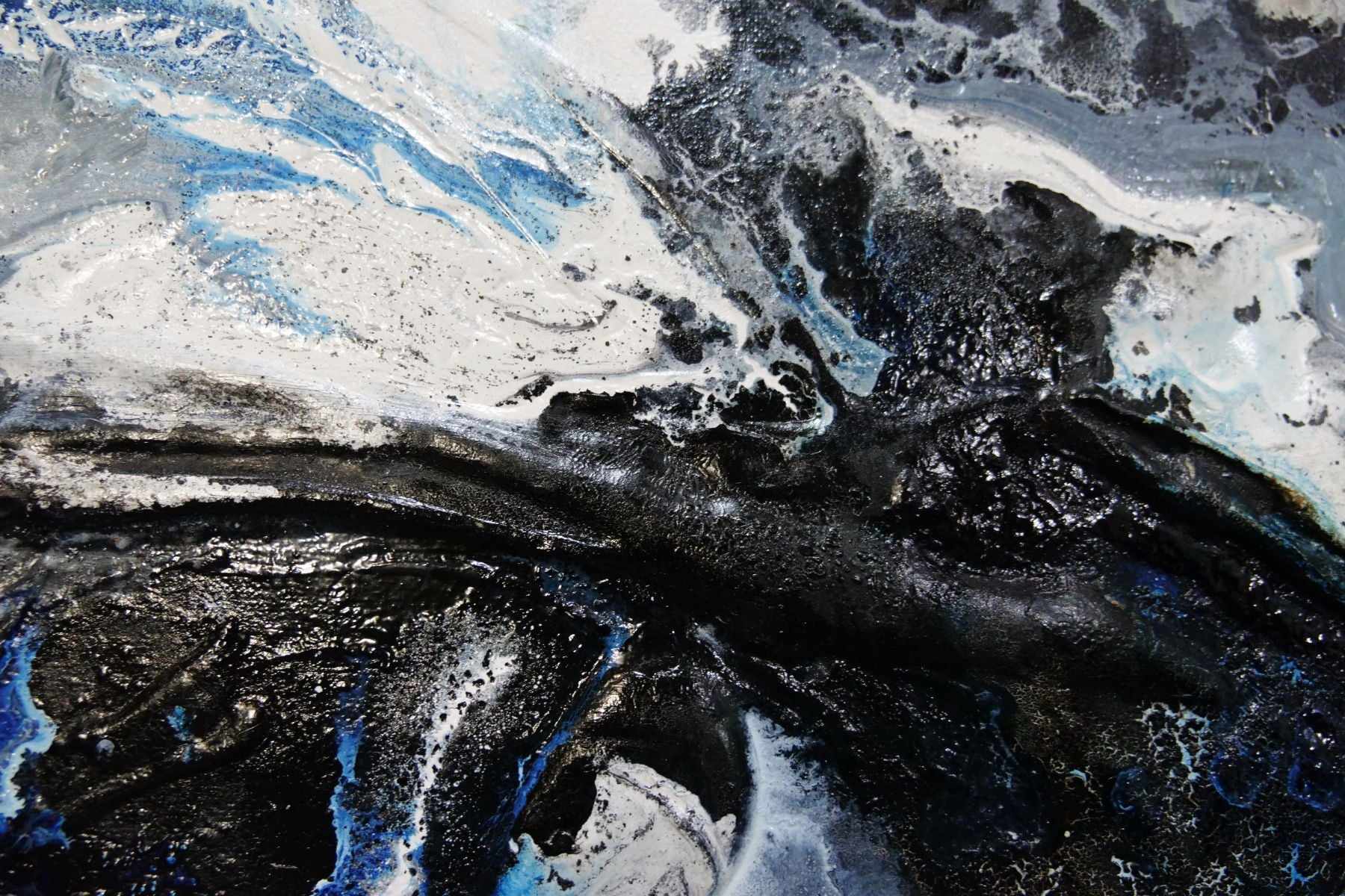 Blue Rust 190cm x 100cm Blue Rust Textured Abstract Painting (SOLD)