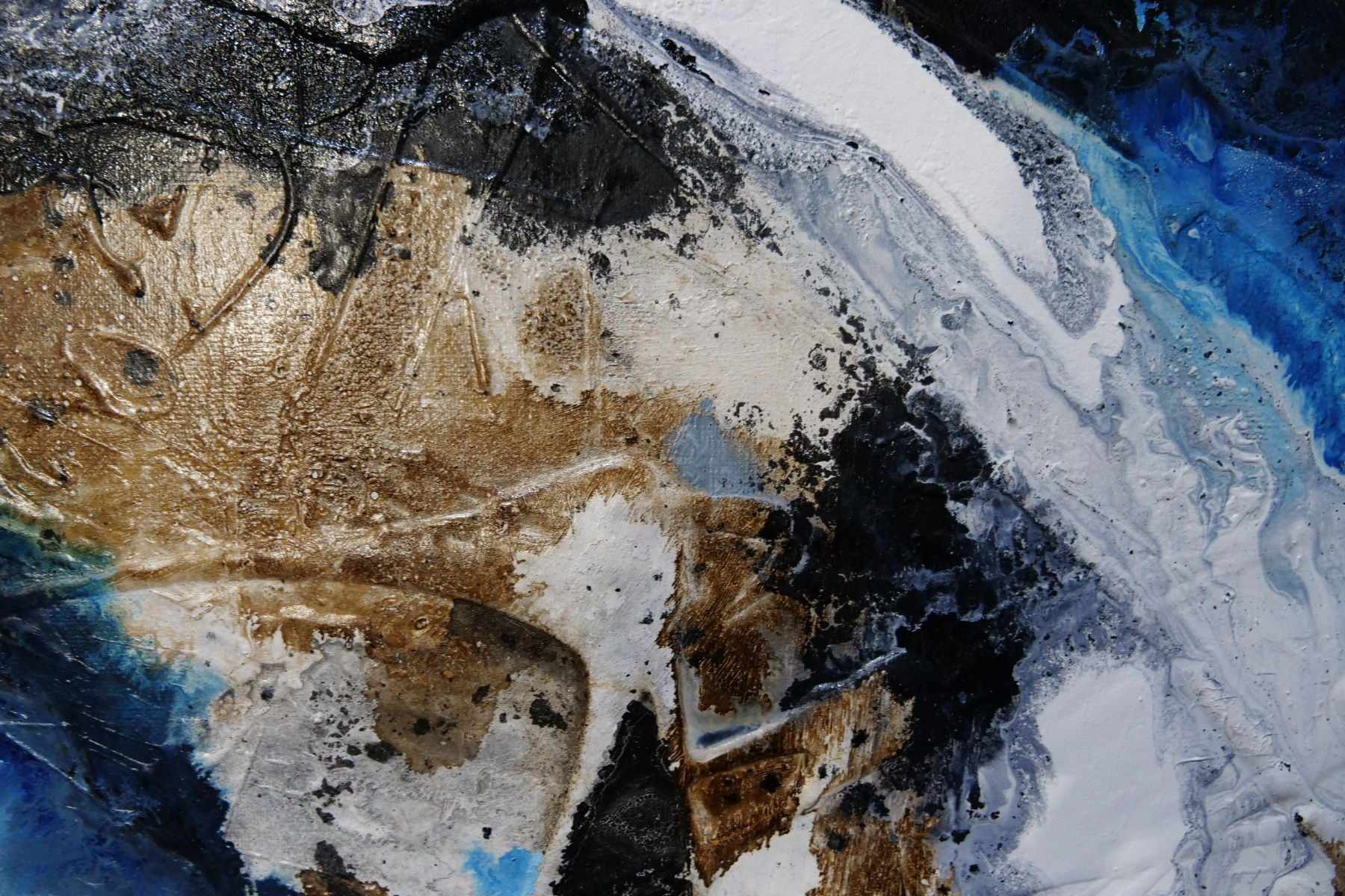 Blue Rust 190cm x 100cm Blue Rust Textured Abstract Painting (SOLD)-Abstract-[Franko]-[Artist]-[Australia]-[Painting]-Franklin Art Studio