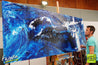 Blue Shuz 240cm x 100cm Blue Abstract Painting (SOLD)-abstract-Franko-[franko_artist]-[Art]-[interior_design]-Franklin Art Studio