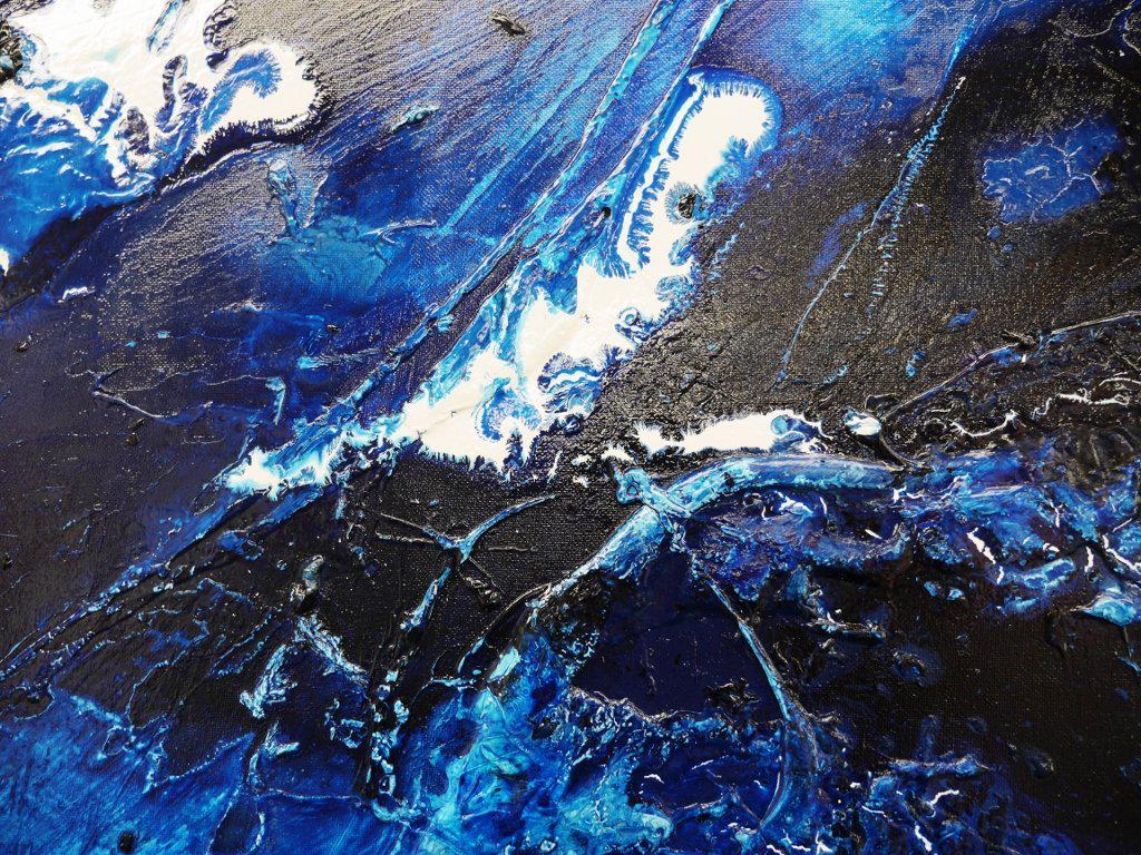 Blue Shuz 240cm x 100cm Blue Abstract Painting (SOLD)