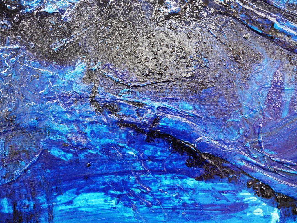 Blue Shuz 240cm x 100cm Blue Abstract Painting (SOLD)
