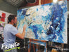 Blue Tidal 160cm x 100cm Blue Abstract Painting (SOLD)-abstract-Franko-[franko_artist]-[Art]-[interior_design]-Franklin Art Studio