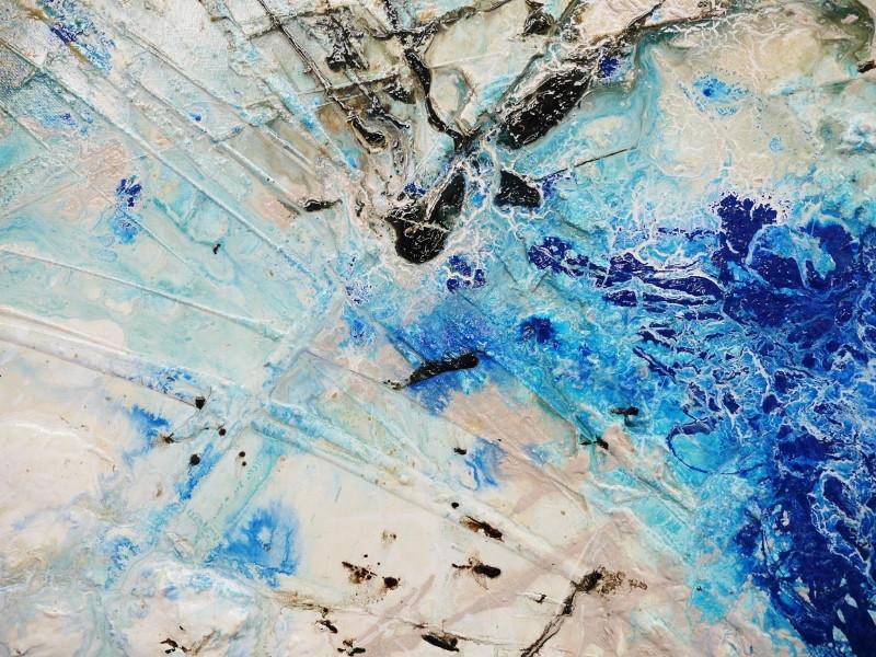 Blue Tidal 160cm x 100cm Blue Abstract Painting (SOLD)