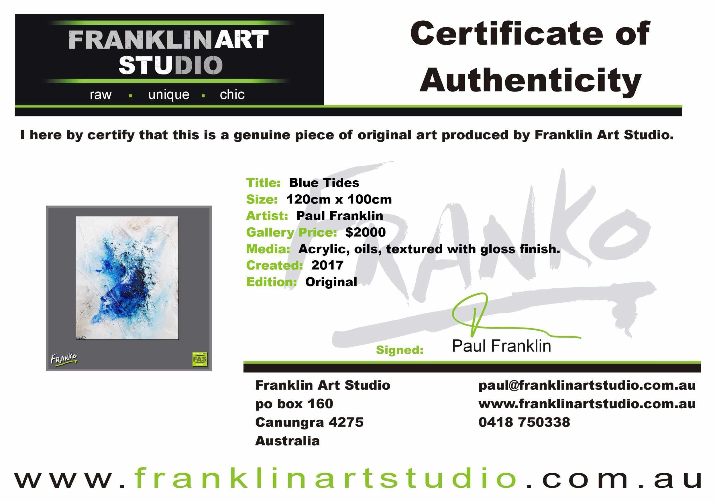 Blue Tides 120cm x 100cm Blue Abstract Painting (SOLD)-abstract-[Franko Artist]-[Cheryl]-[Wendy]-[Gabriela]-Franklin Art Studio