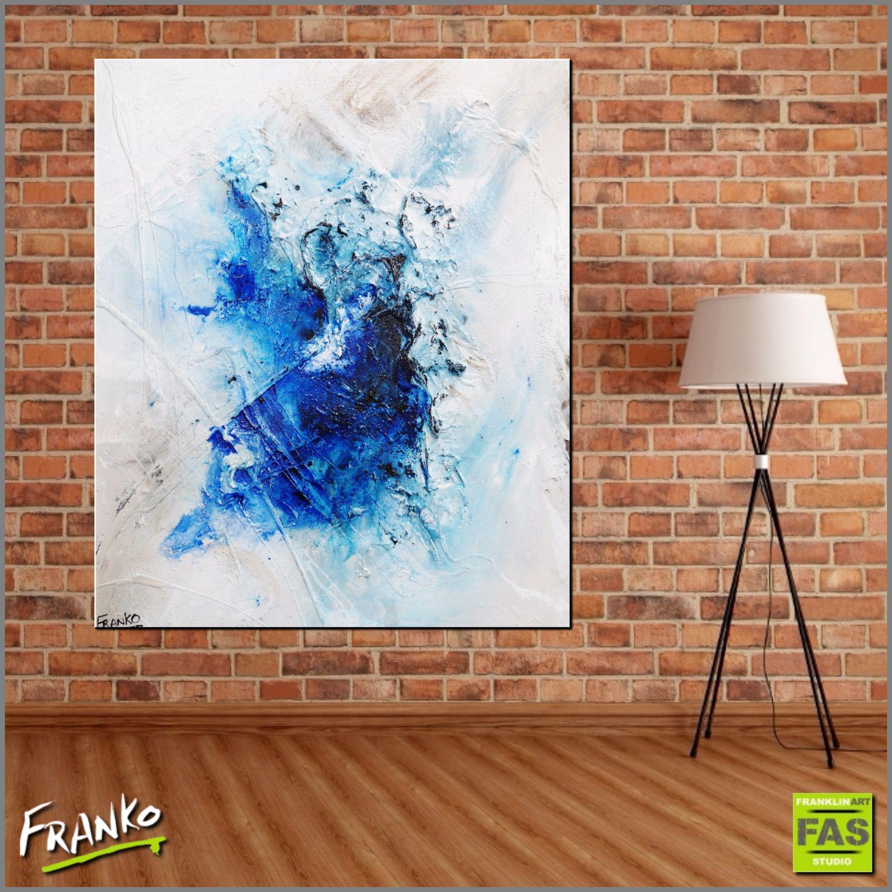 Blue Tides 120cm x 100cm Blue Abstract Painting (SOLD)-abstract-Franko-[huge]-[Australian]-[best Selling]-Franklin Art Studio