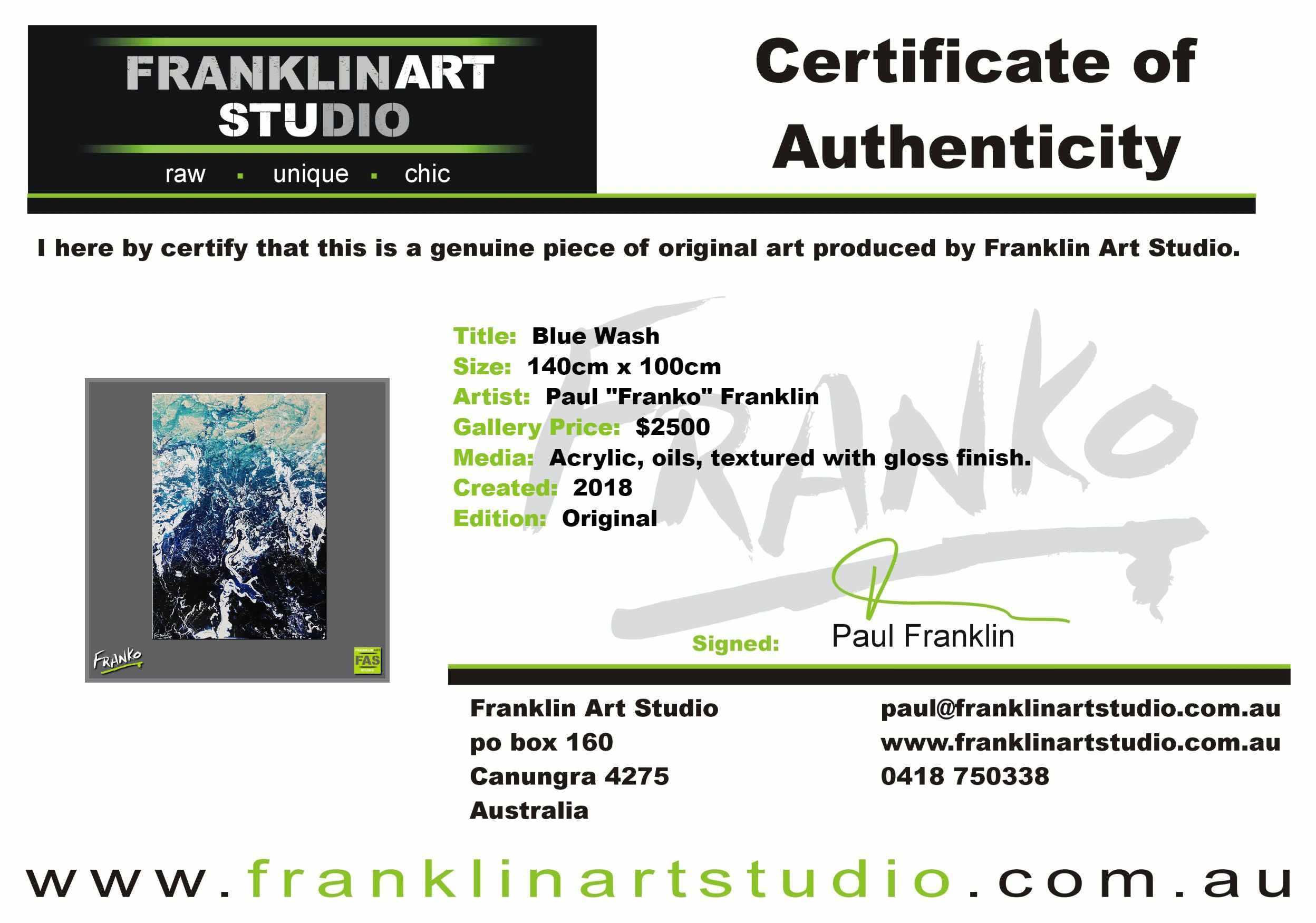 Blue Wash 140cm x 100cm Blue Cream White Textured Abstract Painting (SOLD)-Abstract-[Franko Artist]-[Cheryl]-[Wendy]-[Gabriela]-Franklin Art Studio