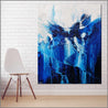 Blueberry Falls 120cm x 150cm Blue White Textured Abstract Painting-Abstract-Franko-[Franko]-[huge_art]-[Australia]-Franklin Art Studio