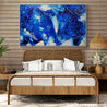 Aquatica 160cm x 100cm Blue White Textured Abstract Painting-Abstract-[Franko Artist]-[The Block]-[Dream Homes]-[ideas]-Franklin Art Studio