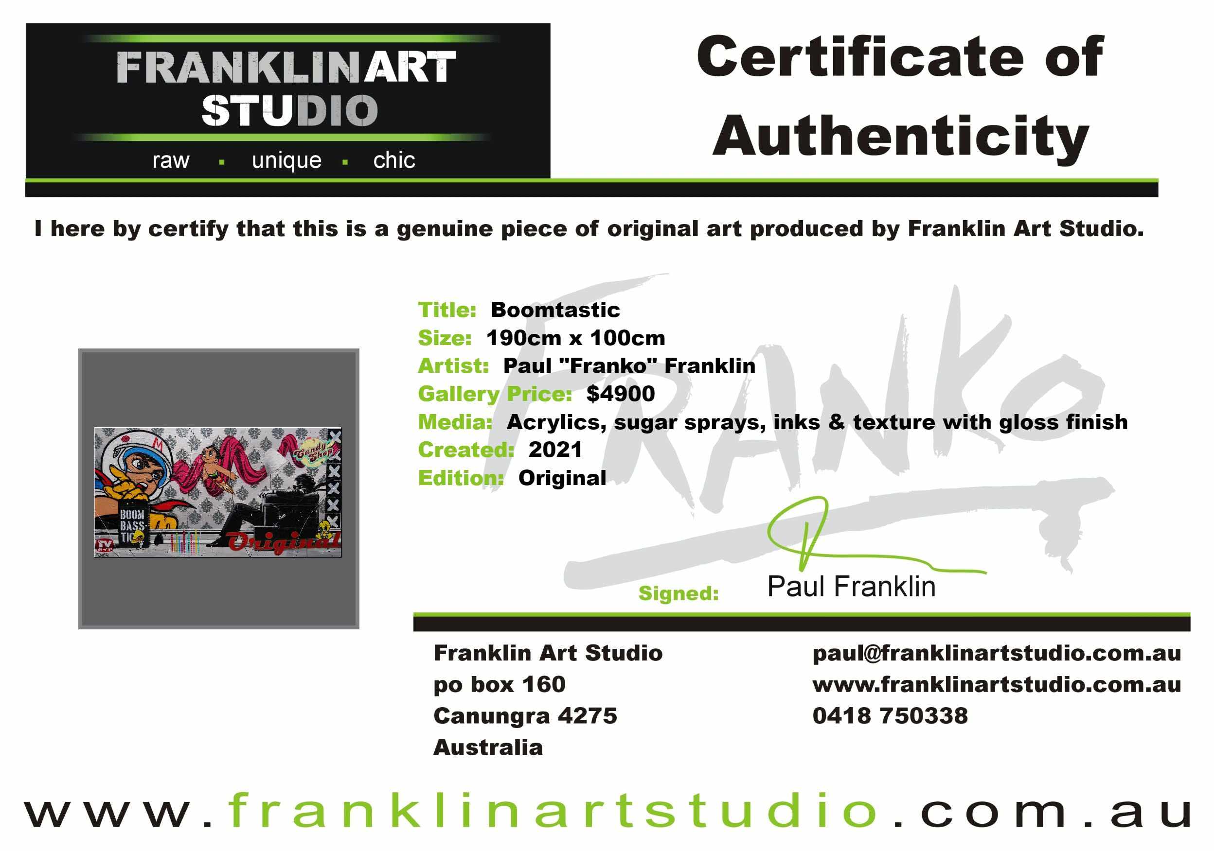 Boomtastic 190cm x 100cm Blown Away Guy Textured Urban Pop Art Painting (SOLD)-Urban Pop Art-[Franko Artist]-[Cheryl]-[Wendy]-[Gabriela]-Franklin Art Studio