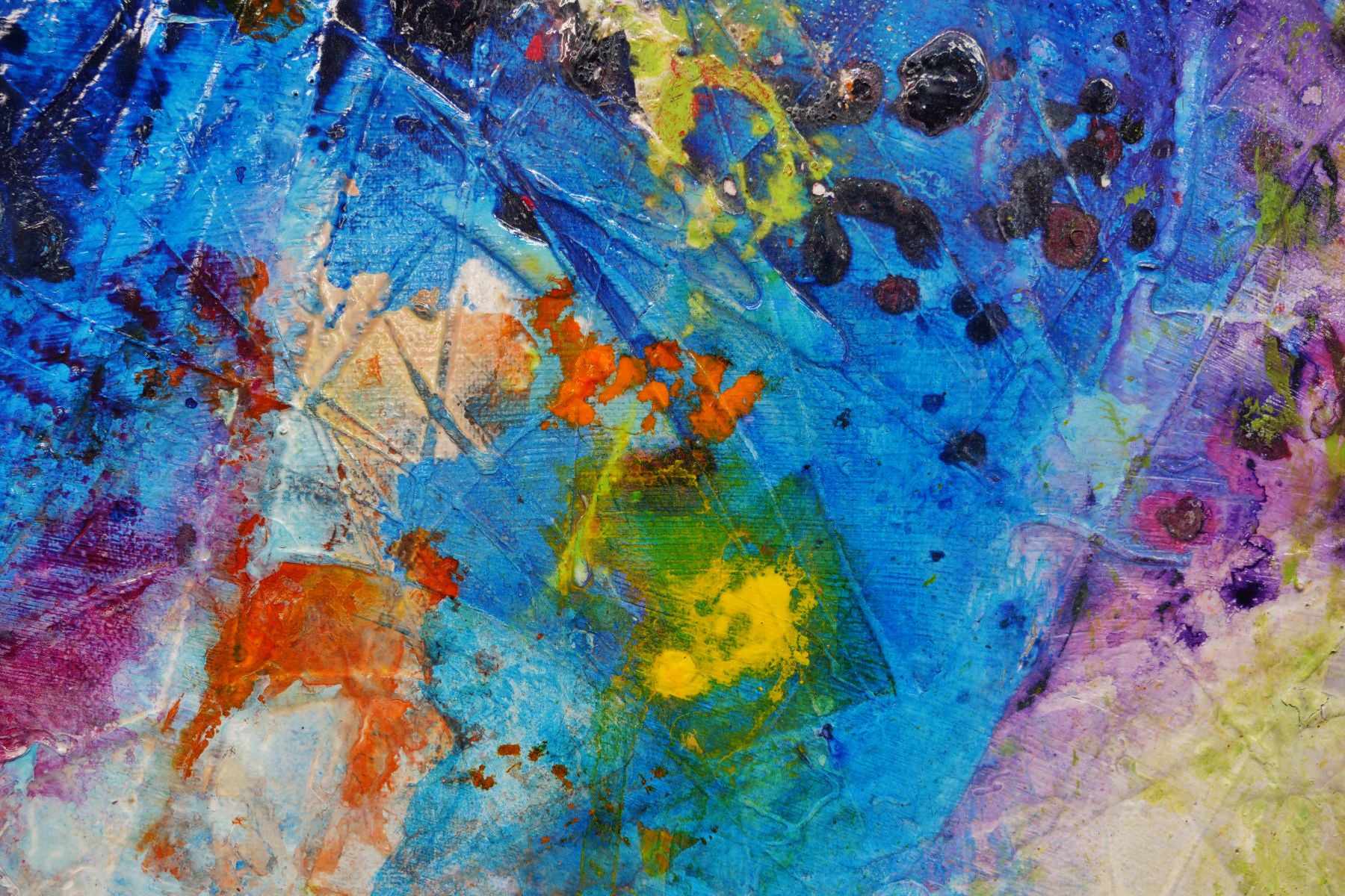 Bouquet Spirit 200cm x 80cm Colourful Textured Abstract Painting (SOLD)-Abstract-[Franko]-[Artist]-[Australia]-[Painting]-Franklin Art Studio