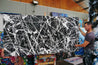 Brain Scatter 240cm x 120cm Black White Textured Abstract Painting (SOLD)-Abstract-[Franko Artist]-[Gold Coast]-[Brisbane]-[Huge]-Franklin Art Studio