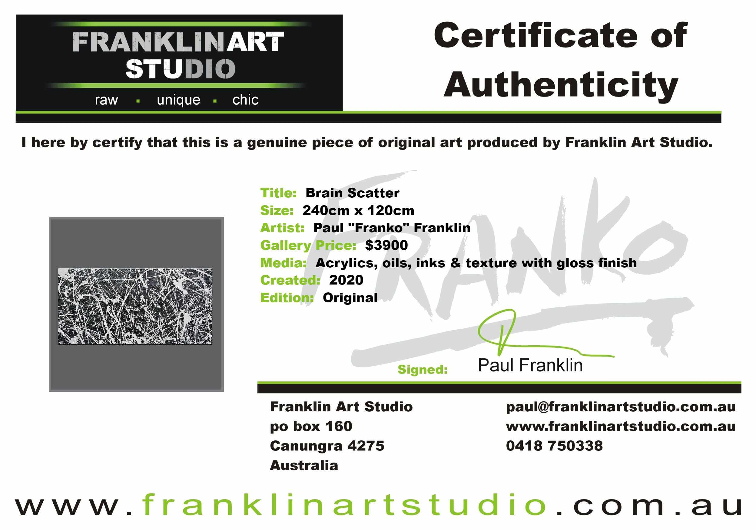 Brain Scatter 240cm x 120cm Black White Textured Abstract Painting (SOLD)-Abstract-Franko-[franko_art]-[beautiful_Art]-[The_Block]-Franklin Art Studio