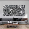 Brain Scatter 240cm x 120cm Black White Textured Abstract Painting (SOLD)-Abstract-Franko-[Franko]-[huge_art]-[Australia]-Franklin Art Studio