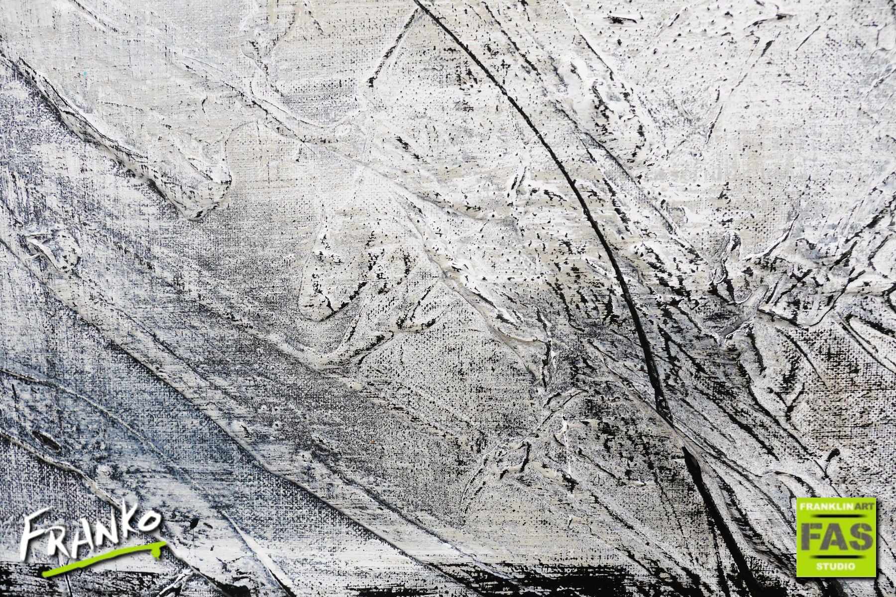 Brainwashed 100cm x 100cm Grey Black Abstract Painting (SOLD)