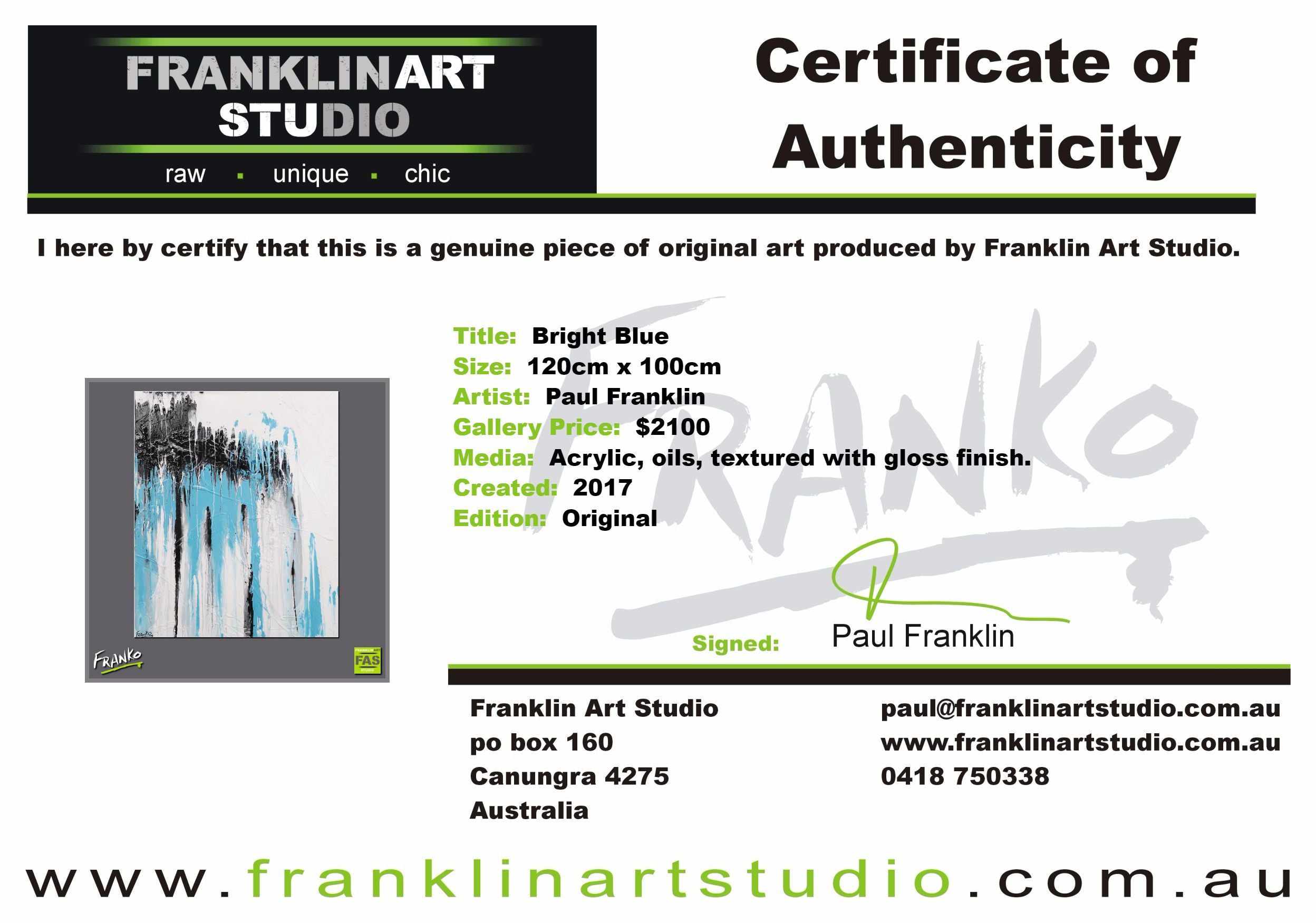 Bright Blue 120cm x 100cm Blue Abstract Painting (SOLD)-abstract-[Franko Artist]-[Cheryl]-[Wendy]-[Gabriela]-Franklin Art Studio