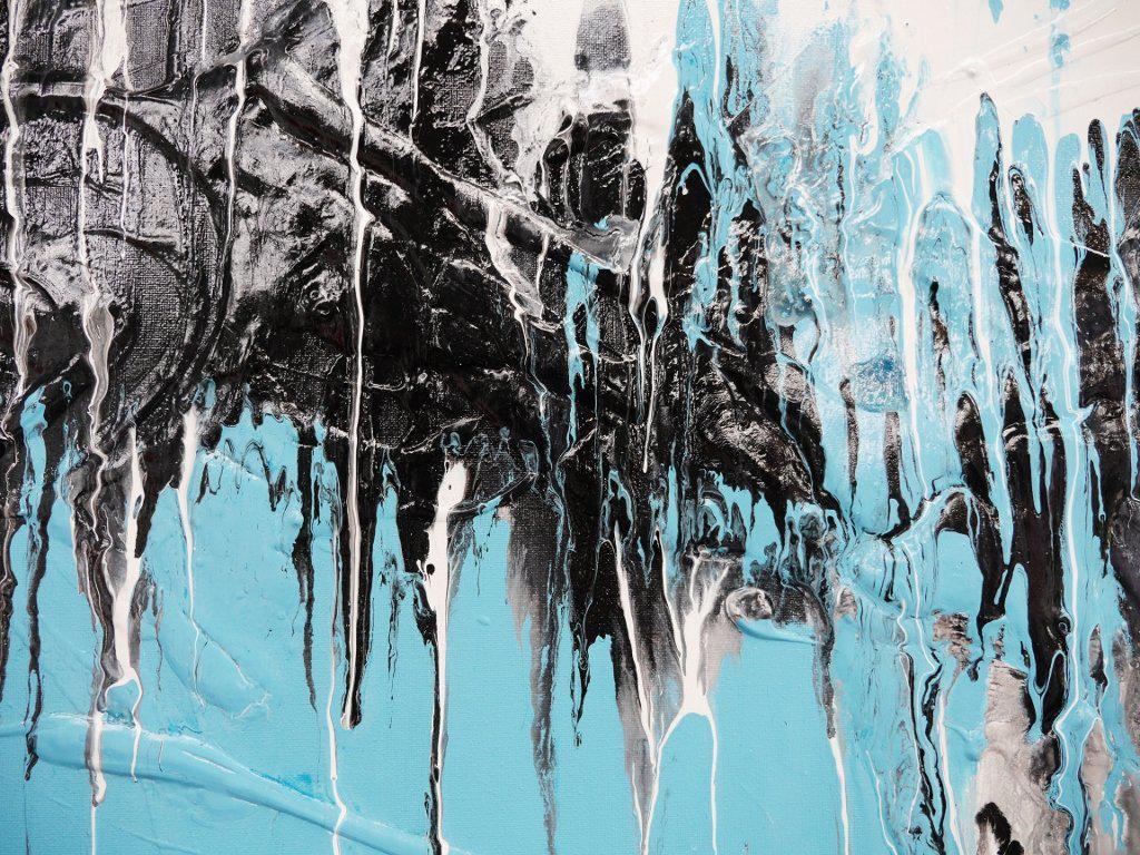 Bright Blue 120cm x 100cm Blue Abstract Painting (SOLD)
