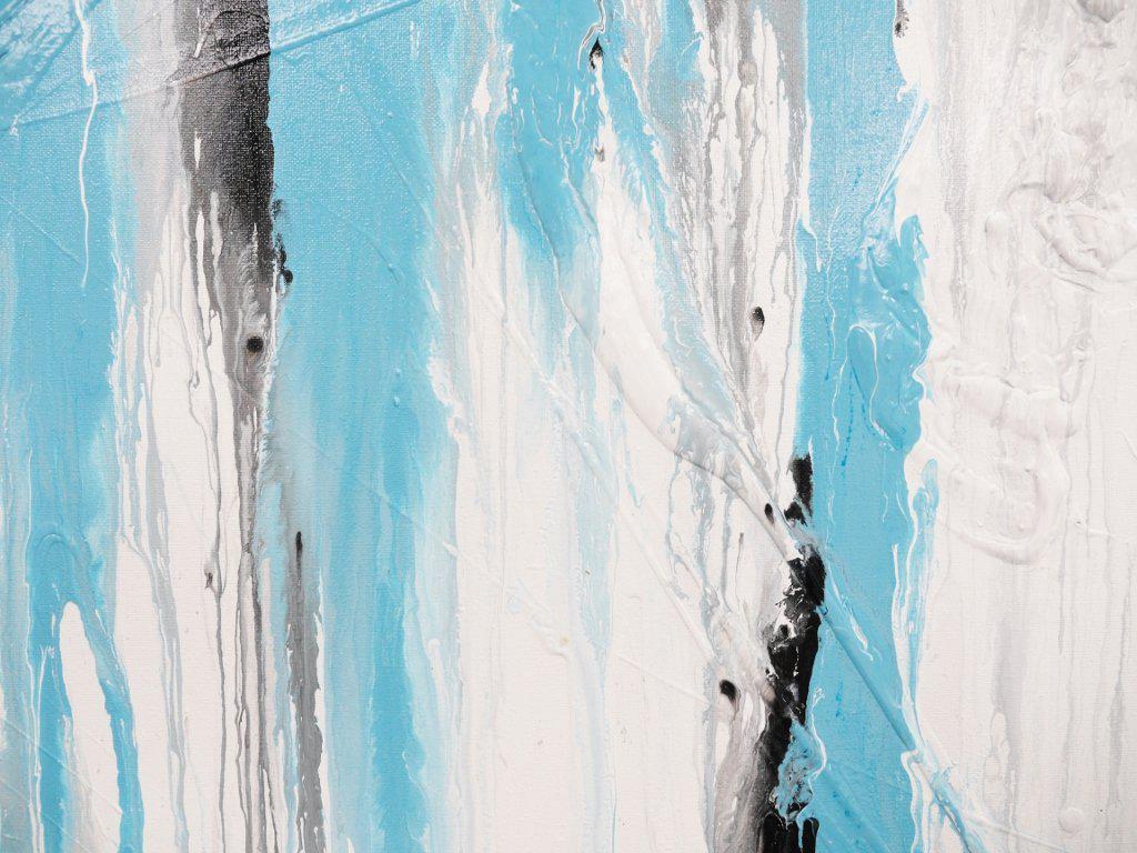 Bright Blue 120cm x 100cm Blue Abstract Painting (SOLD)