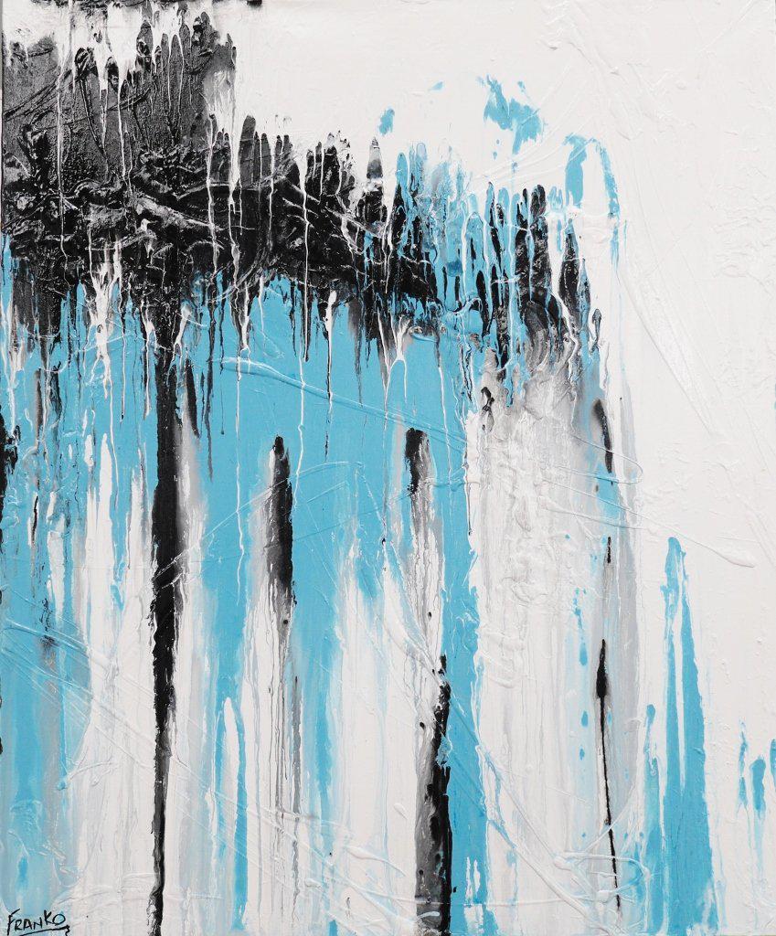 Bright Blue 120cm x 100cm Blue Abstract Painting (SOLD)-abstract-[Franko ]-[Gallery]-[popular]-[Australia]-Franklin Art Studio