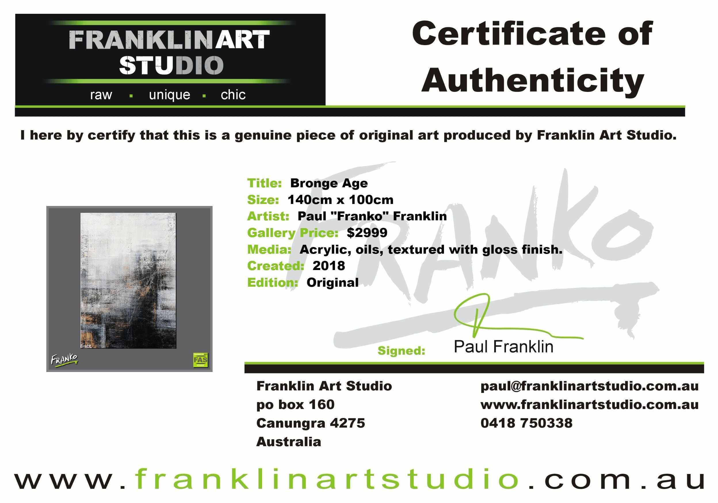 Bronze Age 140cm x 100cm Grey Black Abstract Painting (SOLD)-Abstract-Franko-[franko_art]-[beautiful_Art]-[The_Block]-Franklin Art Studio