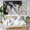 Bullion 200cm x 120cm Black White Gold Textured Abstract Painting (SOLD)-Abstract-Franko-[huge]-[Australian]-[best Selling]-Franklin Art Studio