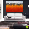 Burnt Orange Landscape 160cm x 100cm Blue Orange Textured Abstract Painting (SOLD)-Abstract-Franko-[Franko]-[huge_art]-[Australia]-Franklin Art Studio