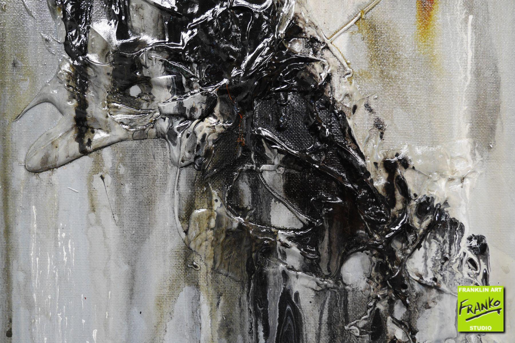 Burnt Sienna 140cm x 100cm Black Sienna Grey Textured Abstract Painting