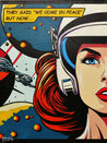But Now... 75cm x 100cm Space Cadet Textured Urban Pop Art Painting (SOLD)-Urban Pop Art-Franko-[Franko]-[Australia_Art]-[Art_Lovers_Australia]-Franklin Art Studio