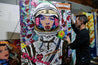 Cadet Monroe 120cm x 150cm Space Cadet Textured Urban Pop Art Painting (SOLD)-Urban Pop Art-Franko-[franko_art]-[beautiful_Art]-[The_Block]-Franklin Art Studio