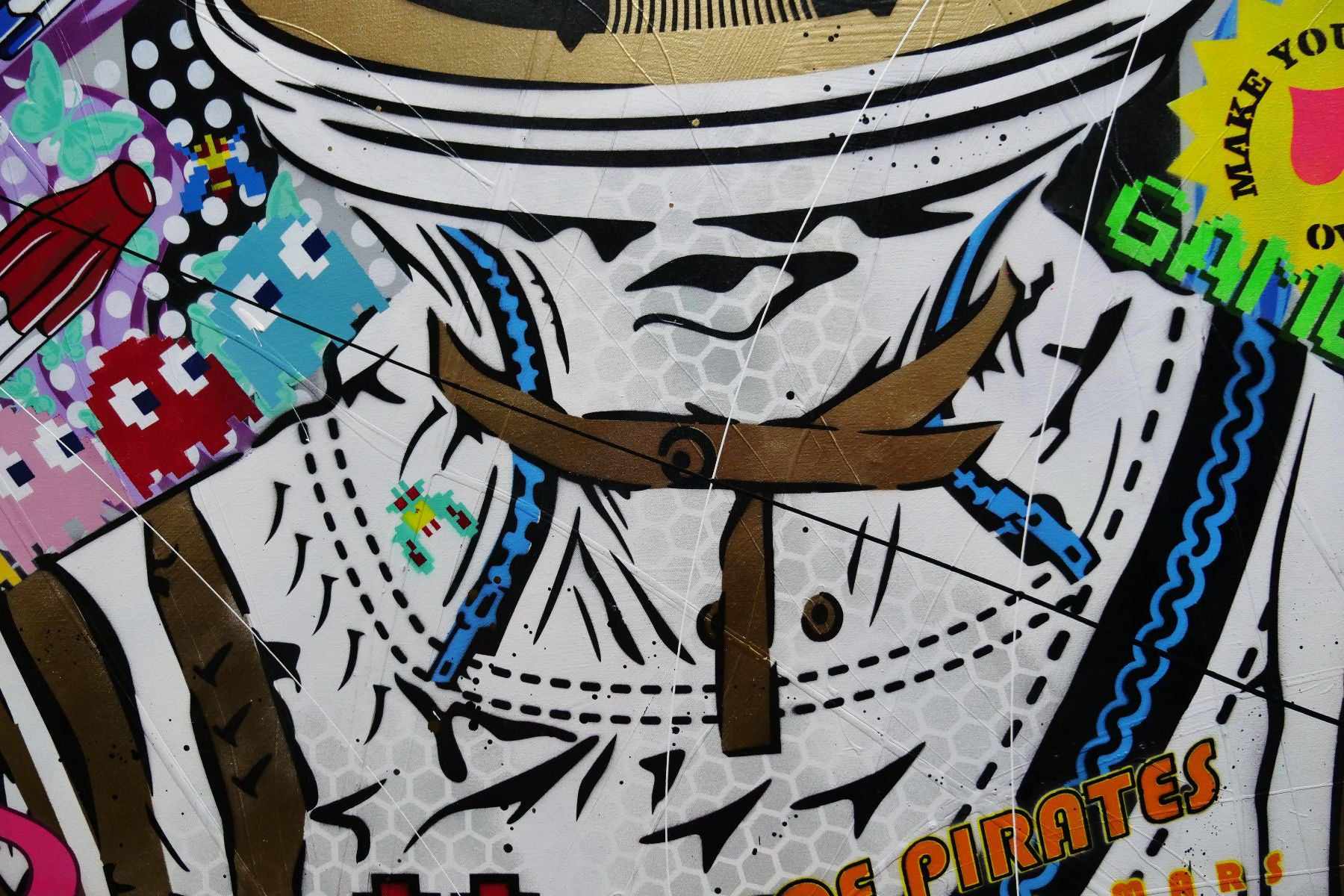 Cadet Monroe 120cm x 150cm Space Cadet Textured Urban Pop Art Painting (SOLD)