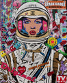 Cadet Monroe 120cm x 150cm Space Cadet Textured Urban Pop Art Painting (SOLD)-Urban Pop Art-Franko-[Franko]-[Australia_Art]-[Art_Lovers_Australia]-Franklin Art Studio
