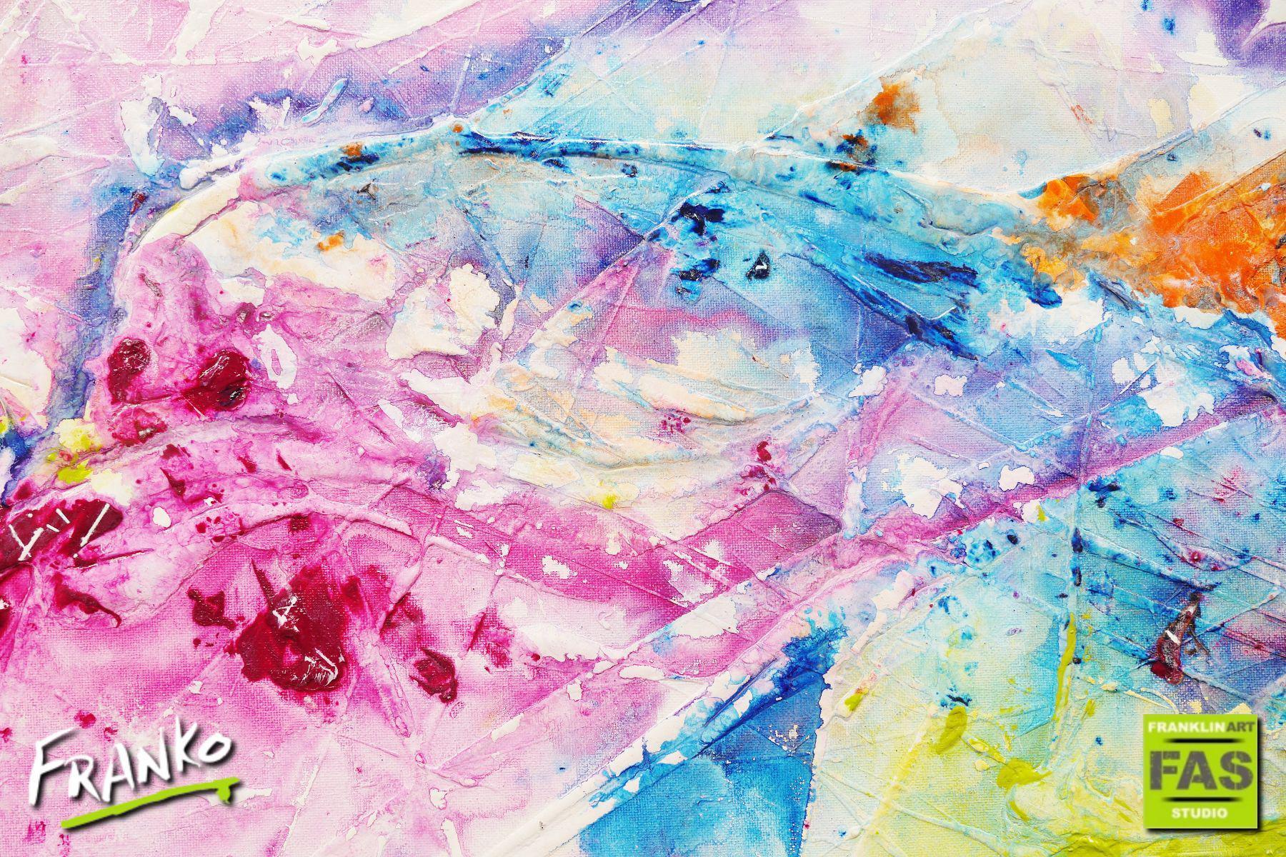 Candy Bouquet 200cm x 80cm Colourful Abstract Painting (SOLD)